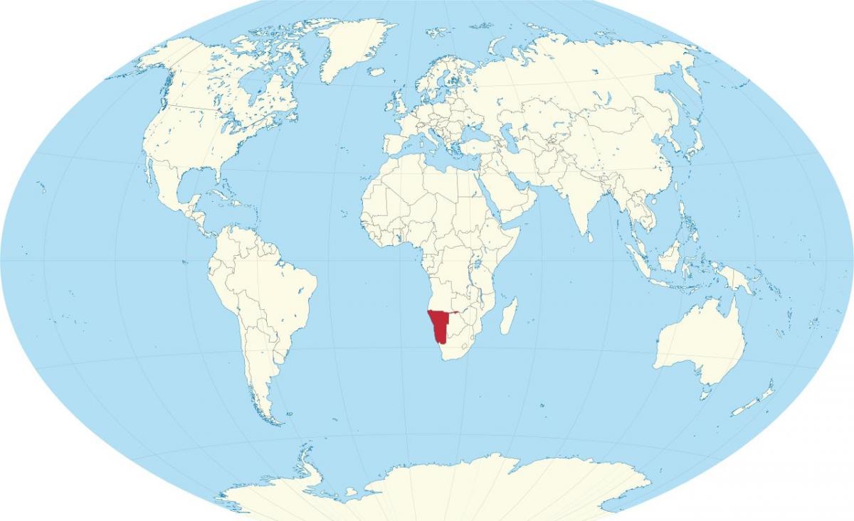Namíbia localização no mapa